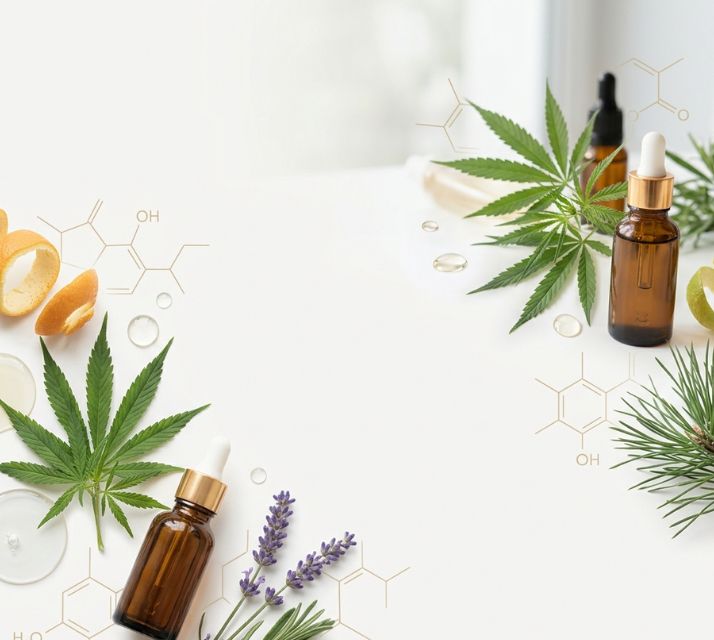 Terpény a aromatické látky v konope
